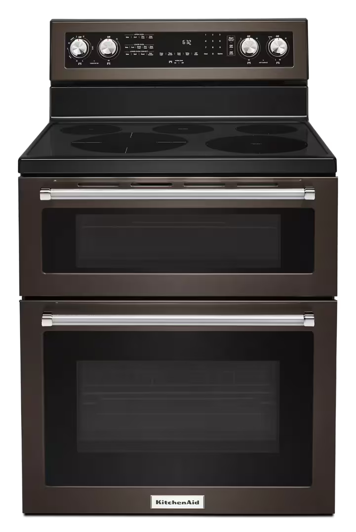 30-Inch 5 Burner Electric Double Oven Convection Range