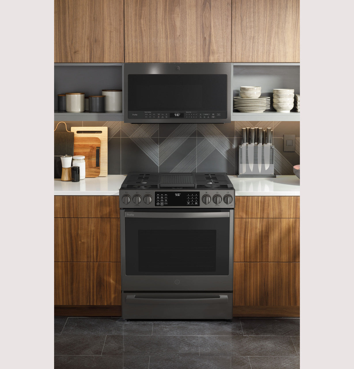 GE Profile™ 30" Smart Slide-In Front-Control Gas Range with No Preheat Air Fry