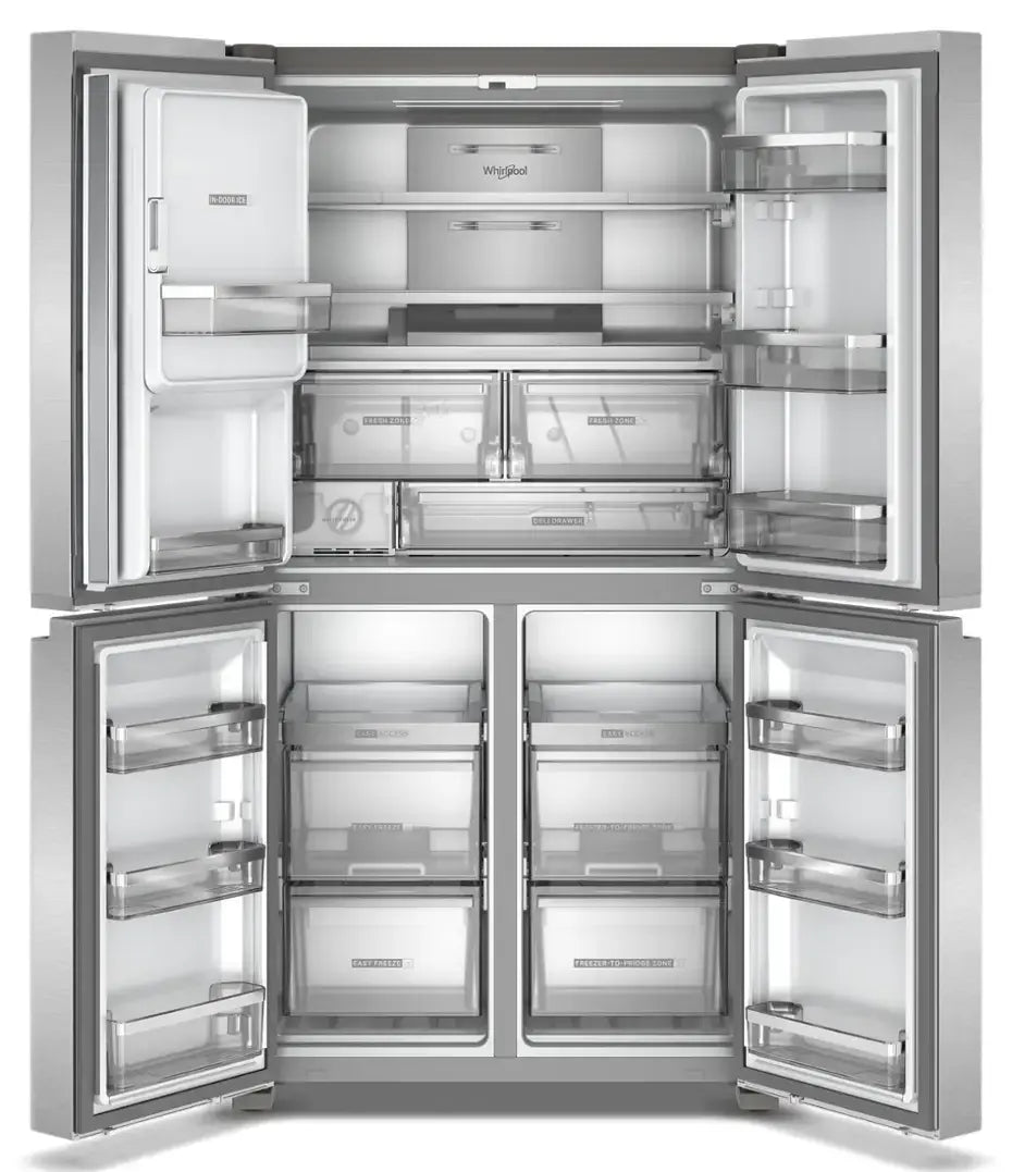 36-Inch Counter Depth 4 Door Refrigerator with Ice Maker in Door