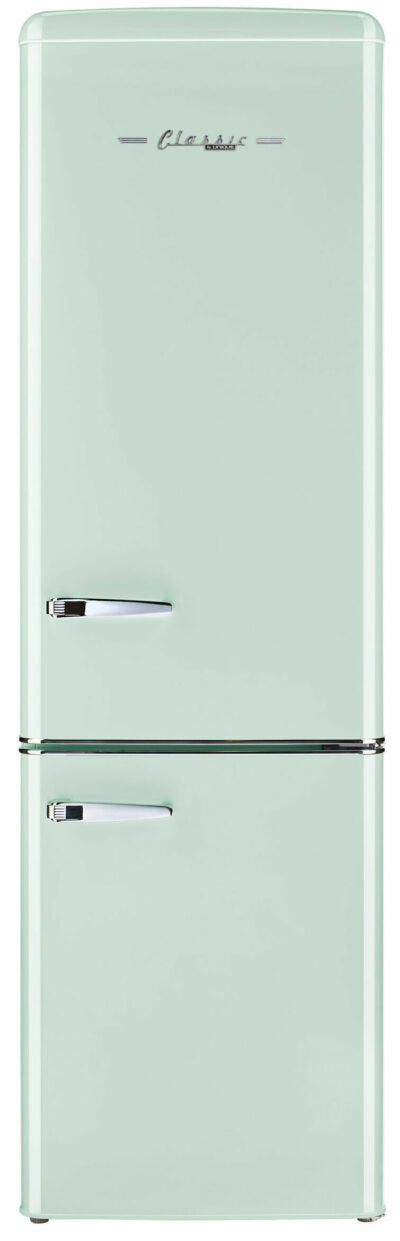 Off-Grid Classic Retro by Unique 10 cu. ft. Solar Powered DC Bottom Mount Refrigerator (Summer Mint Green)