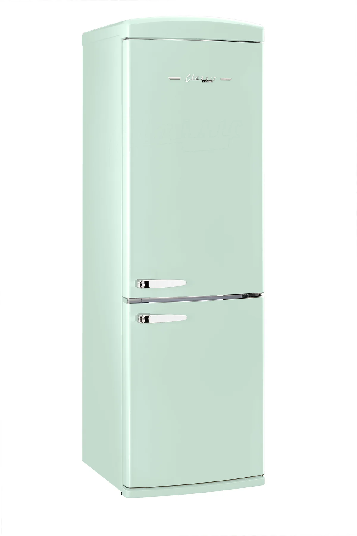 Unique 340Litre Mint Green Bottom Mount Refrigerator