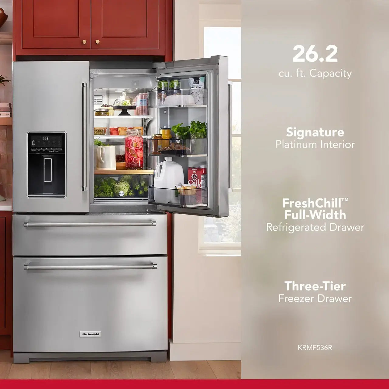 26.2 Cu. Ft. Multi-Door French Door Refrigerator with Platinum Interior