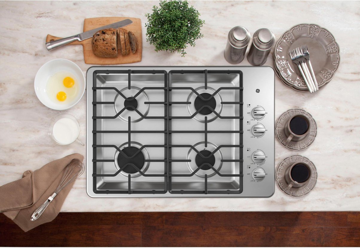 GE® 30" Built-In Gas Cooktop with Dishwasher-Safe Grates