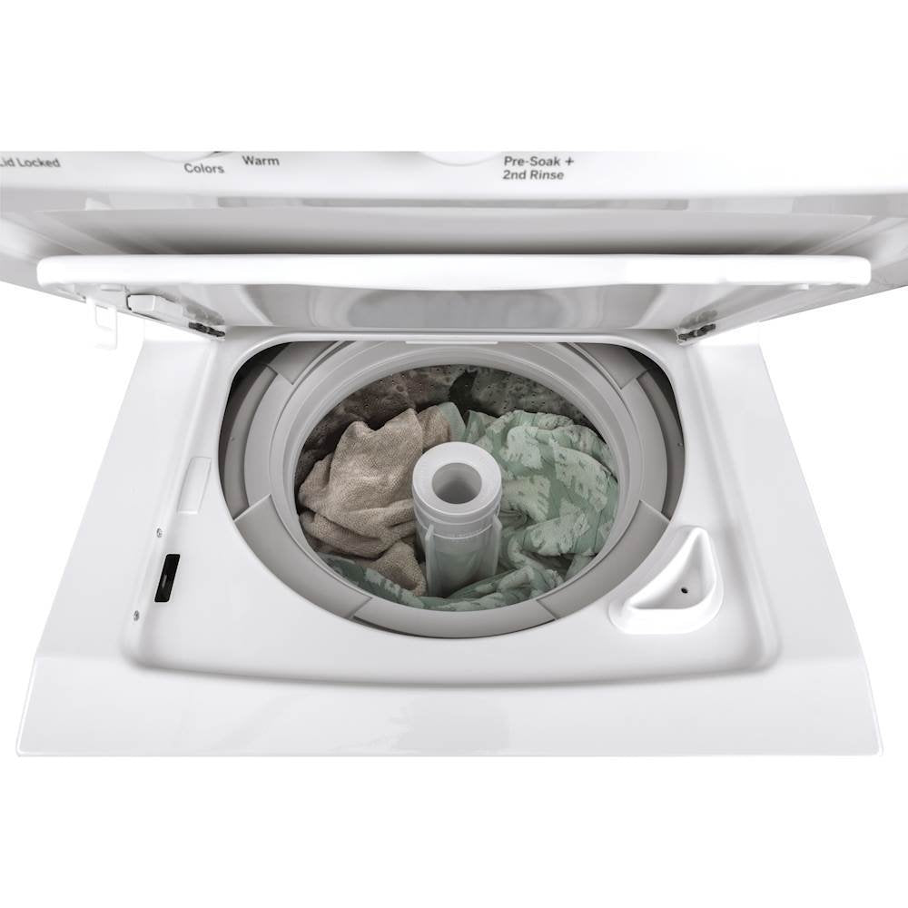 GE Unitized Spacemaker® 2.3 cu. ft. Capacity Washer with Stainless Steel Basket and 4.4 cu. ft. Capacity Gas Dryer