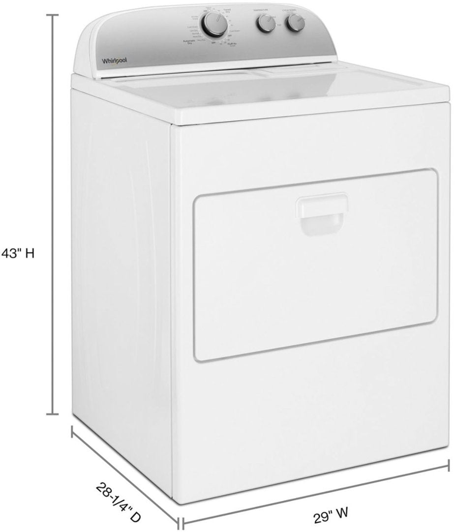 7.0 cu. ft. Top Load Electric Dryer with AutoDry™ Drying System