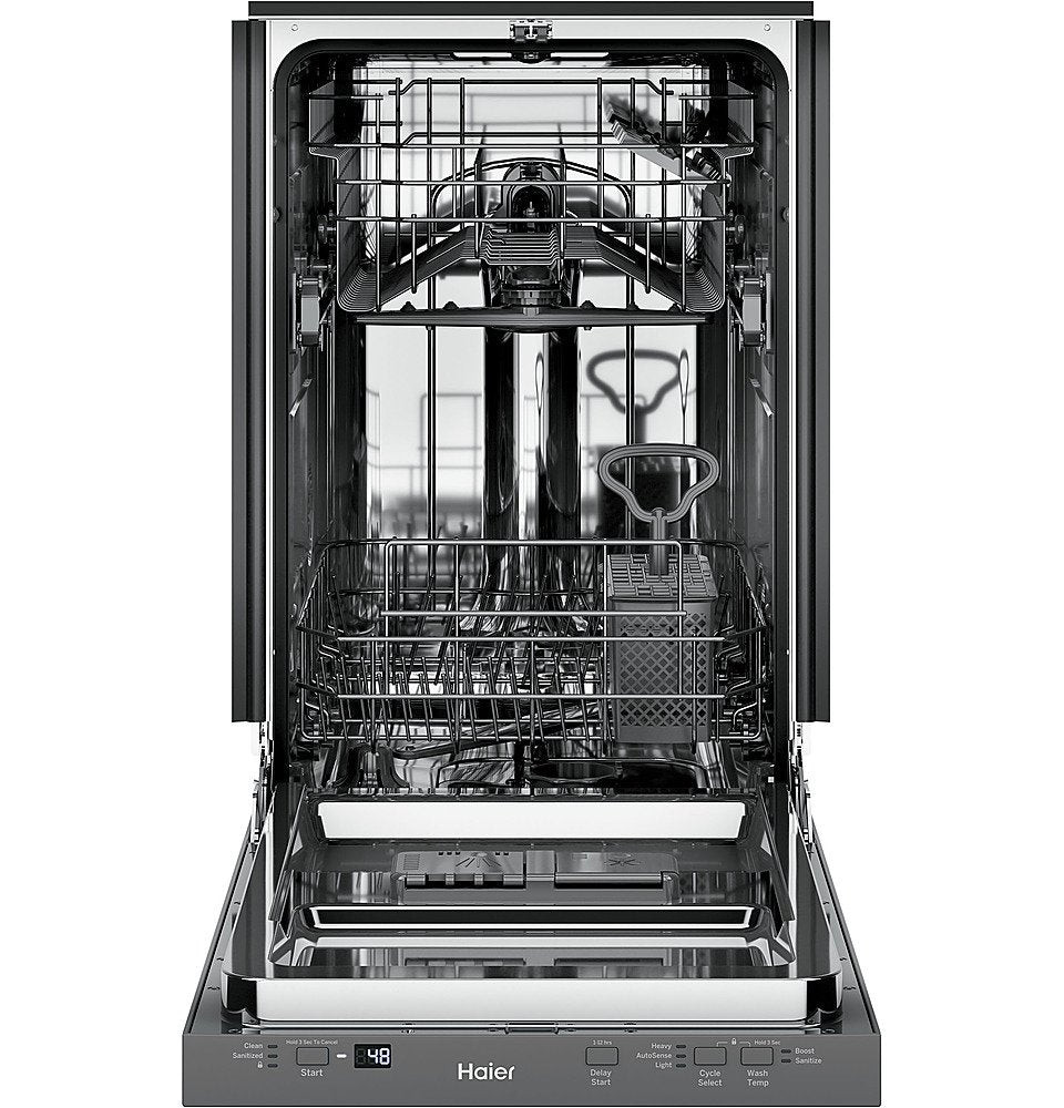 Haier 18" Stainless Steel Interior Dishwasher with Sanitize Cycle