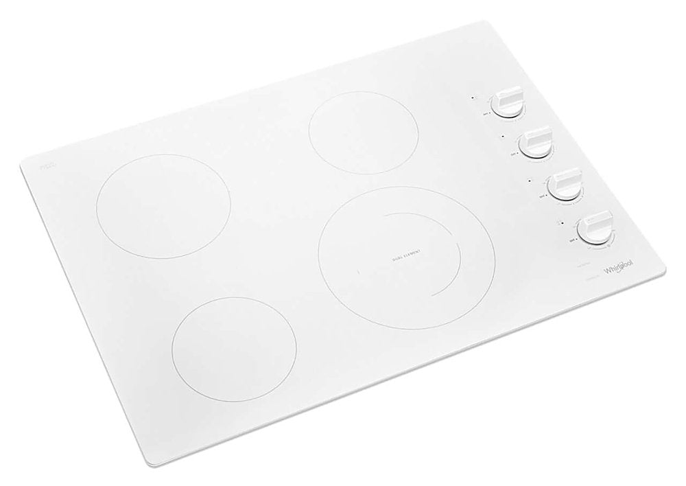 Whirlpool - 30" Built-In Electric Cooktop - White