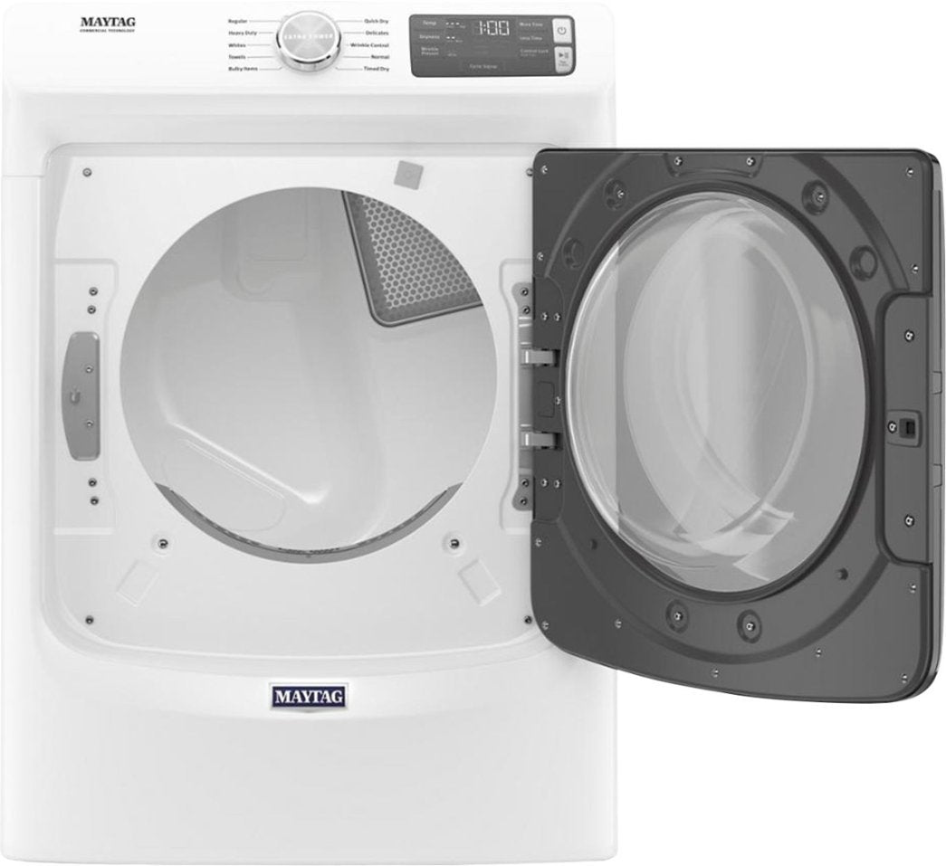 Maytag - 7.3 Cu. Ft. Stackable Electric Dryer with Extra Power Button - White