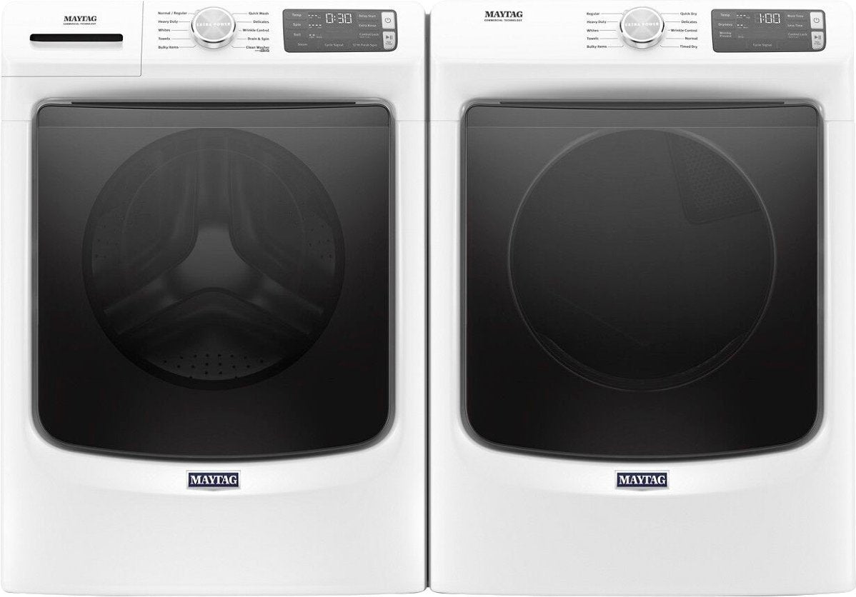 Maytag - 7.3 Cu. Ft. Stackable Electric Dryer with Extra Power Button - White