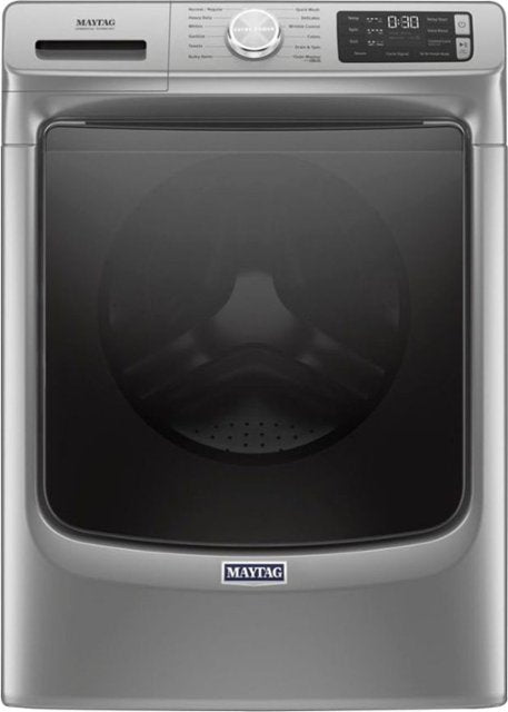 Maytag - 4.8 Cu. Ft. High Efficiency Stackable Front Load Washer with Steam and Fresh Hold - Metallic Slate