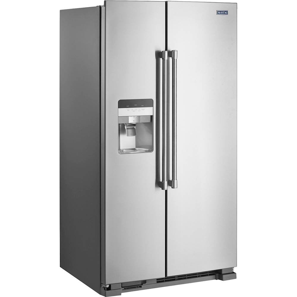 36-Inch Wide Side-by-Side Refrigerator with Exterior Ice and Water Dispenser - 25 Cu. Ft.