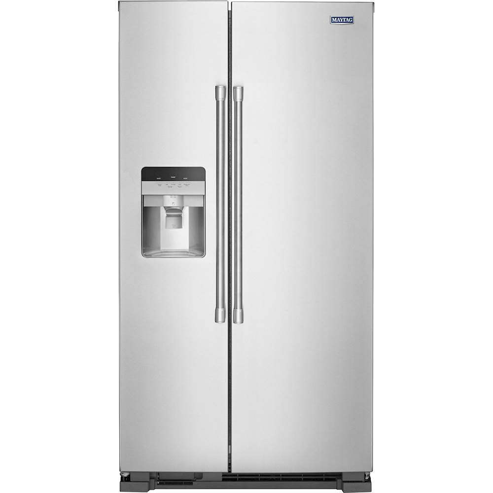 36-Inch Wide Side-by-Side Refrigerator with Exterior Ice and Water Dispenser - 25 Cu. Ft.