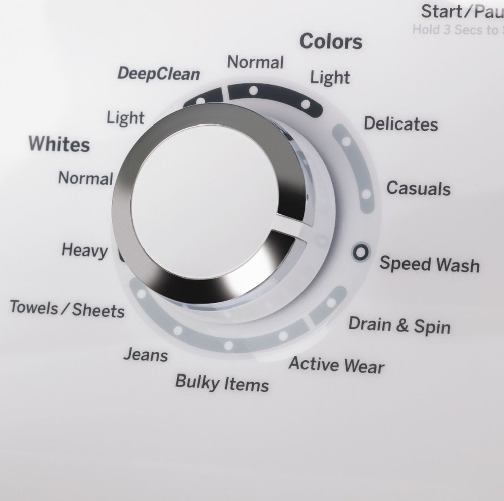 GE - 4.5 cu ft Top Load Washer with Precise Fill, Deep Fill, Deep Clean and Deep Rinse - White on White