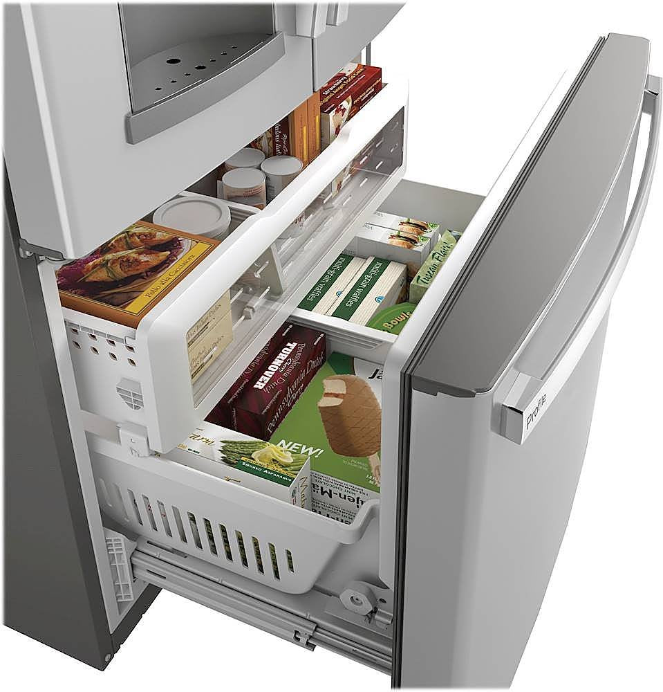 GE Profile™ Series ENERGY STAR® 27.7 Cu. Ft. Fingerprint Resistant French-Door Refrigerator with Hands-Free AutoFill