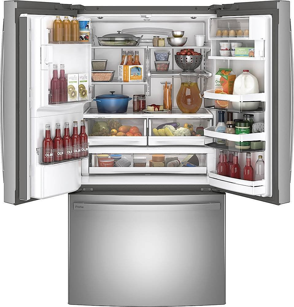 GE Profile™ Series ENERGY STAR® 27.7 Cu. Ft. Fingerprint Resistant French-Door Refrigerator with Hands-Free AutoFill