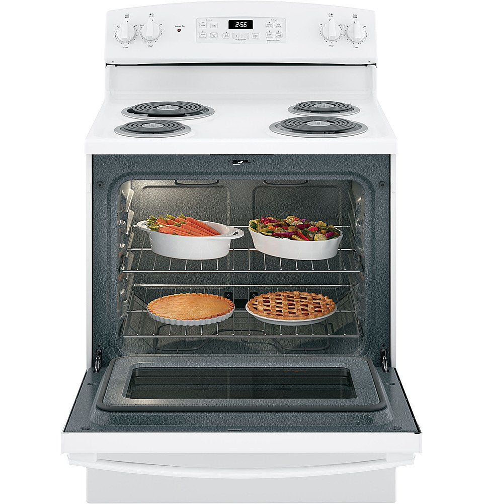 GE - 5.0 Cu. Ft. Self-Cleaning Freestanding Electric Range - White