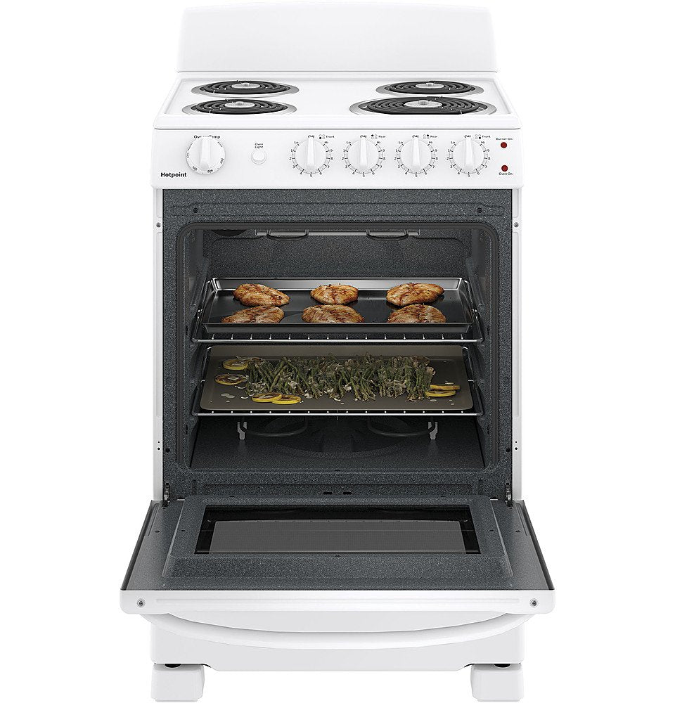 HOTPOINT® 24" ELECTRIC FREE-STANDING FRONT-CONTROL RANGE