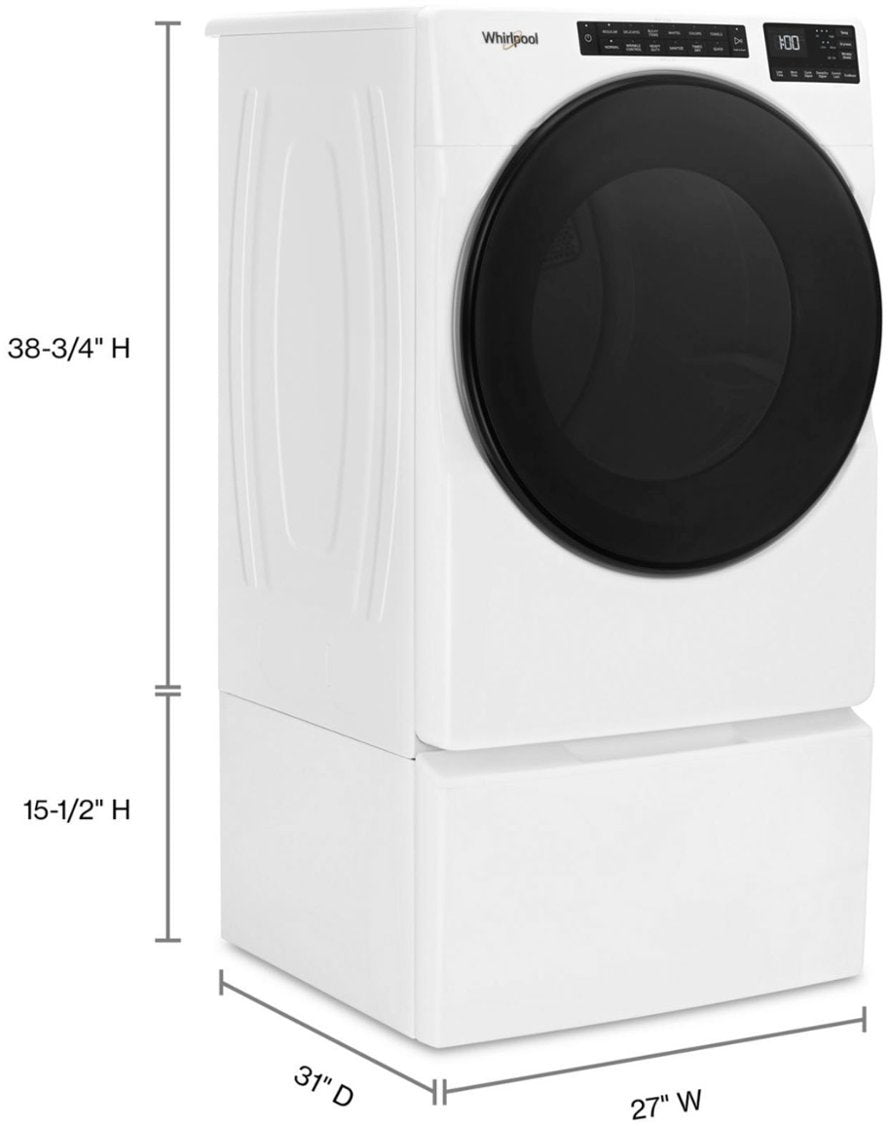 7.4 cu. ft. Vented Electric Dryer in White