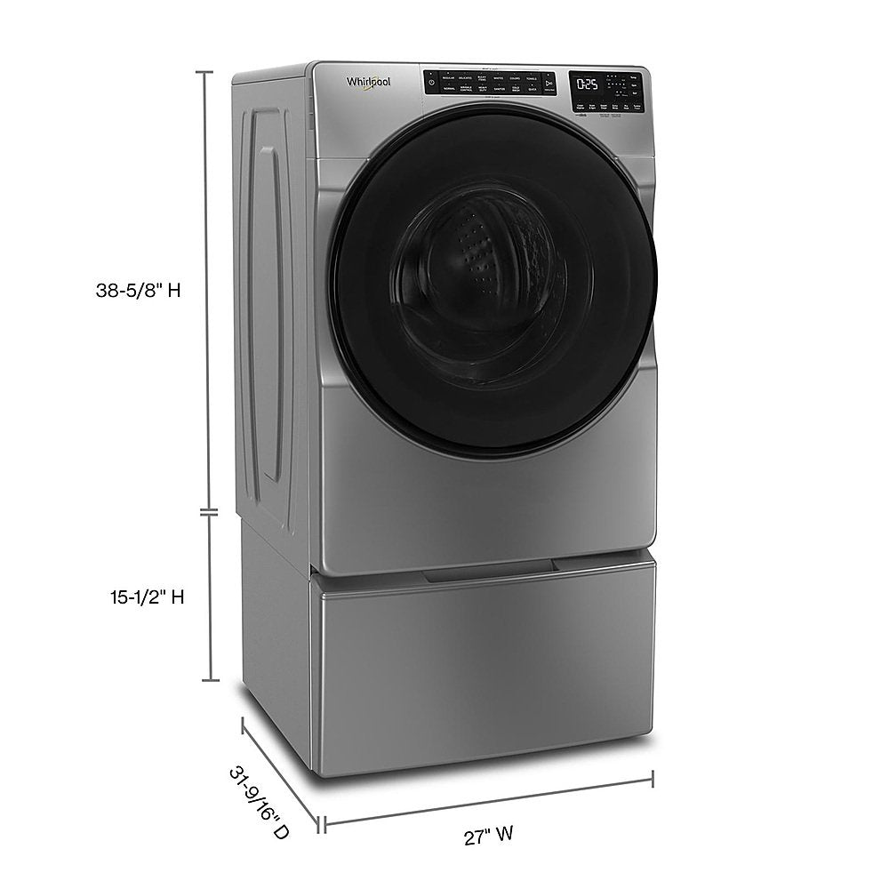 Whirlpool - 7.4 Cu. Ft. Stackable Gas Dryer with Wrinkle Shield - Chrome Shadow