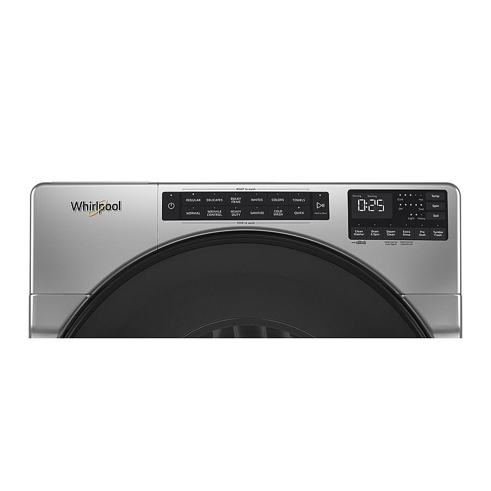 Whirlpool - 4.5 Cu. Ft. High-Efficiency Stackable Front Load Washer with Steam and Tumble Fresh - Chrome Shadow