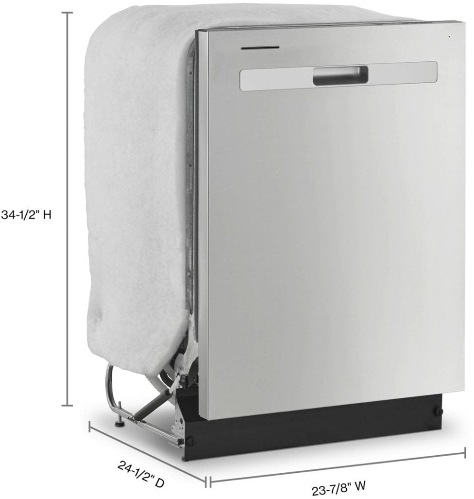 55 dBA Quiet Dishwasher with Boost Cycle and Pocket Handle