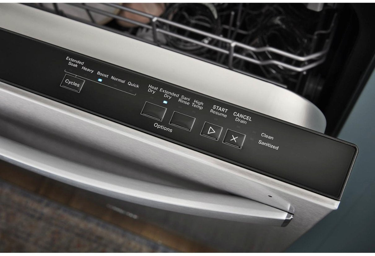 55 dBA Quiet Dishwasher with Boost Cycle and Pocket Handle