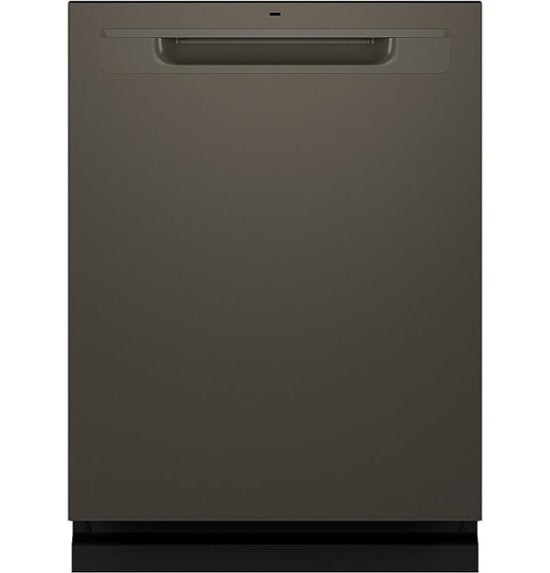 GE - 24" Top Control Smart Built-In Stainless Steel Tub Dishwasher with 3rd Rack and Sanitize Cycle - Stainless Steel Slate