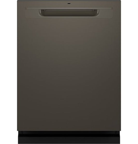 GE - 24" Top Control Smart Built-In Stainless Steel Tub Dishwasher with 3rd Rack and Sanitize Cycle - Stainless Steel Slate