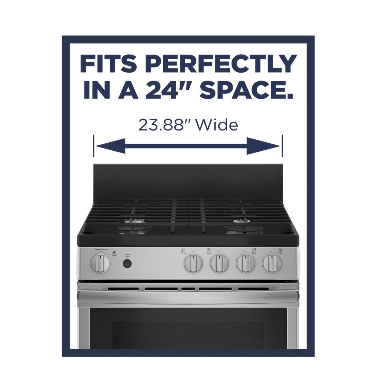 GE® 24" Steam Clean Free-Standing/Slide-in Gas Range