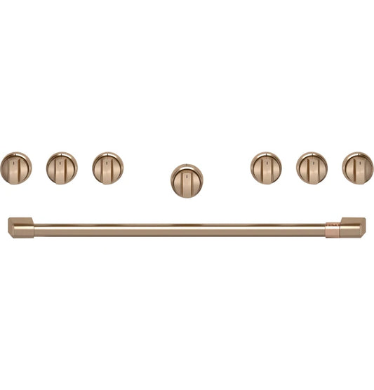 CAFÉ™ 36" Brushed Bronze Handle & Knob Set for Pro Range and Rangetop