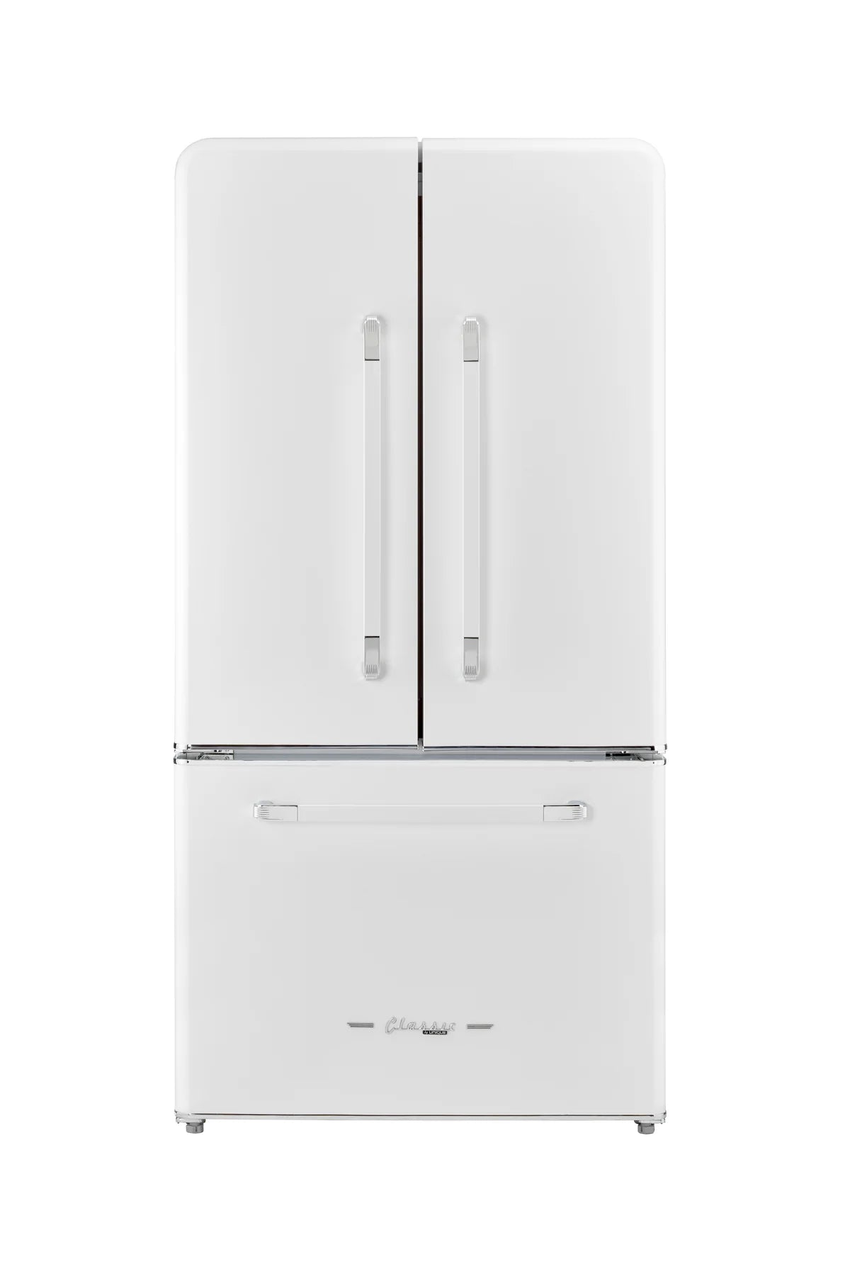 UNIQUE Classic Retro 36-inch 21.4 cu. ft. Frost Free French Door Counter Depth Refrigerator