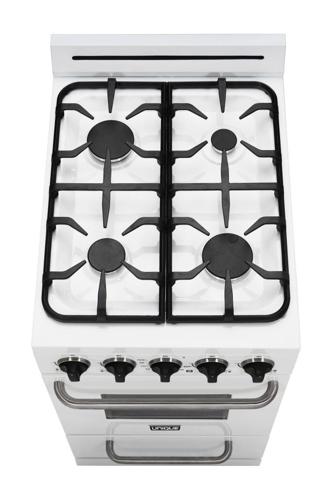 Off-Grid by Unique 20” Propane Range (Battery Ignition) (White)