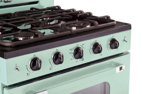 Classic Retro by Unique 30” Convection Gas Range (Summer Mint Green)