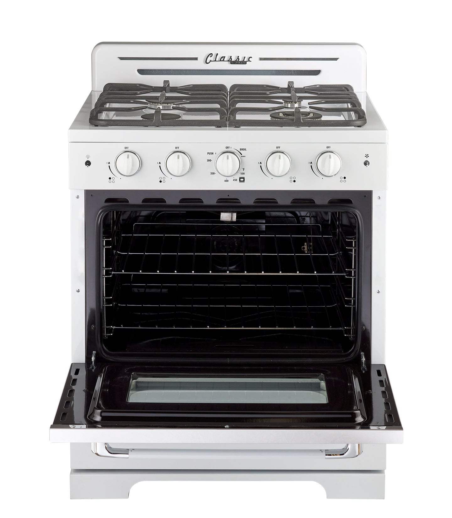 Classic Retro by Unique 30” Convection Gas Range (White)