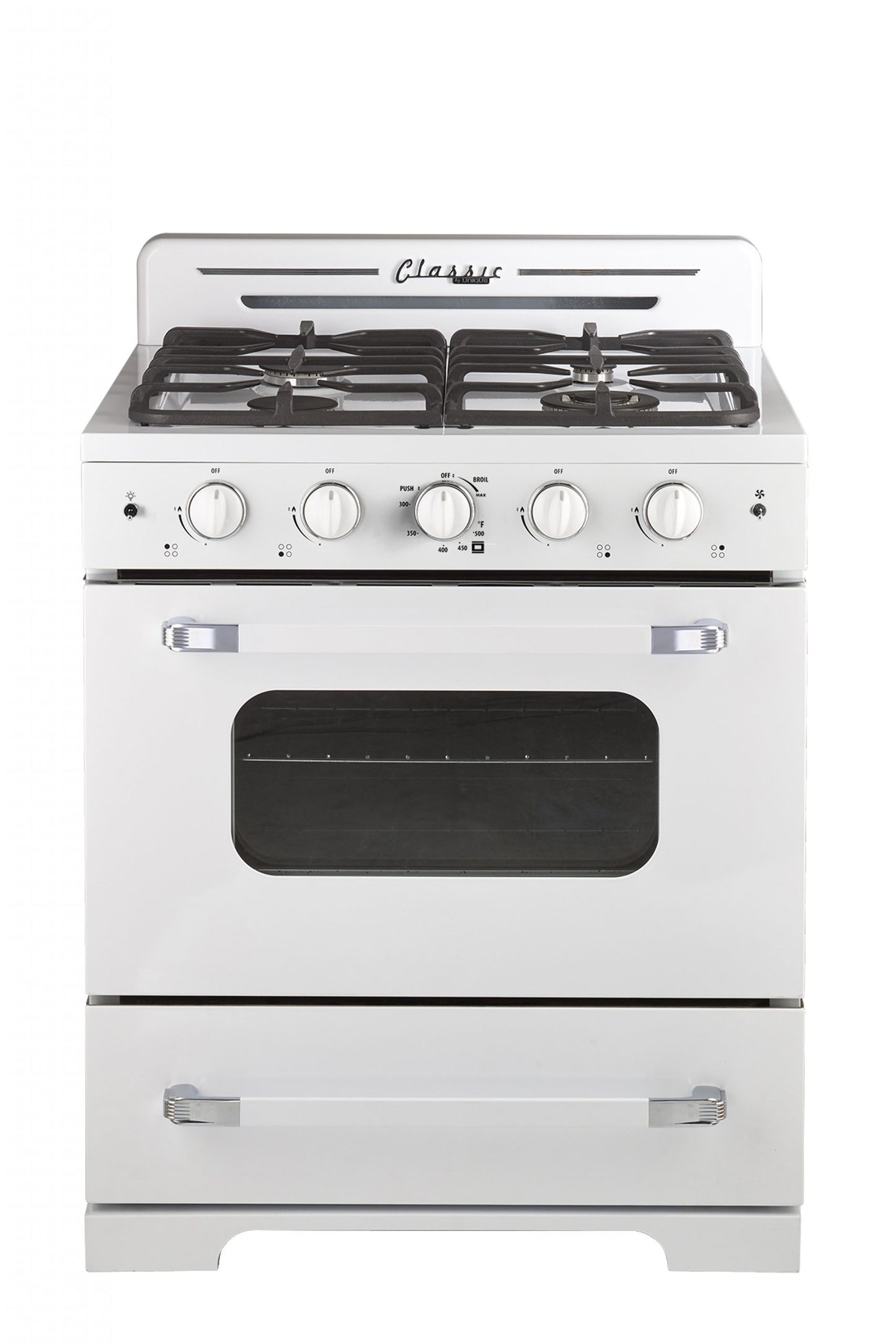 Classic Retro by Unique 30” Convection Gas Range (White)