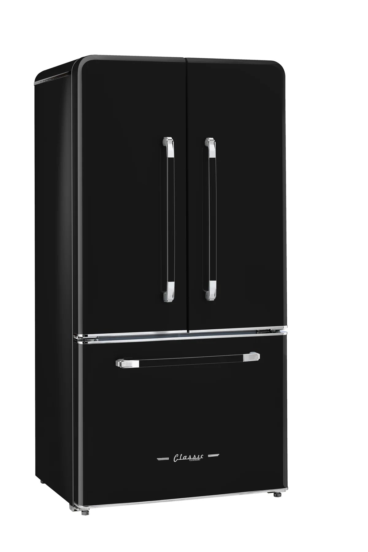 UNIQUE Classic Retro 36-inch 21.4 cu. ft. Frost Free French Door Counter Depth Refrigerator