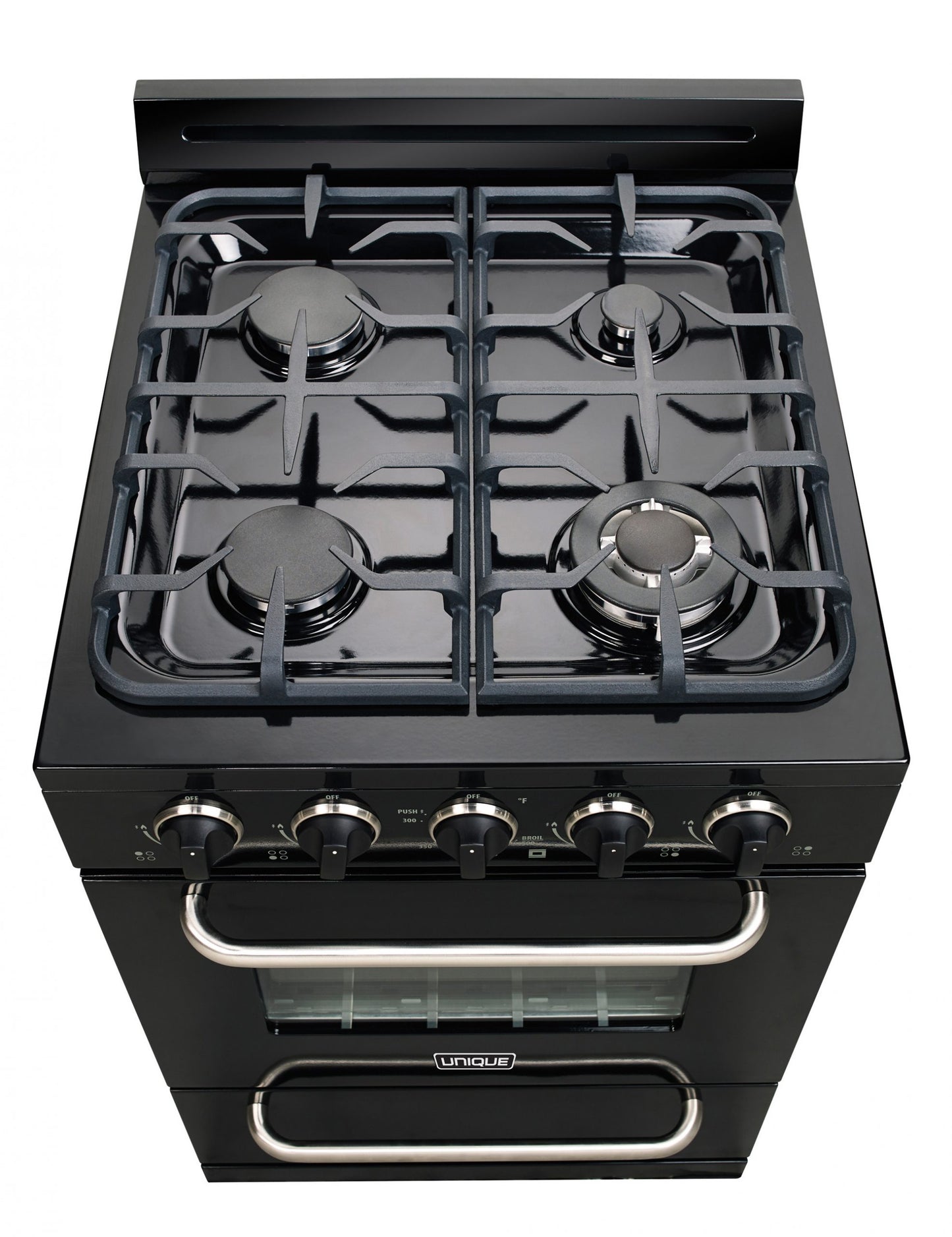 Off-Grid by Unique 24” Propane Range (Battery Ignition) (Black)