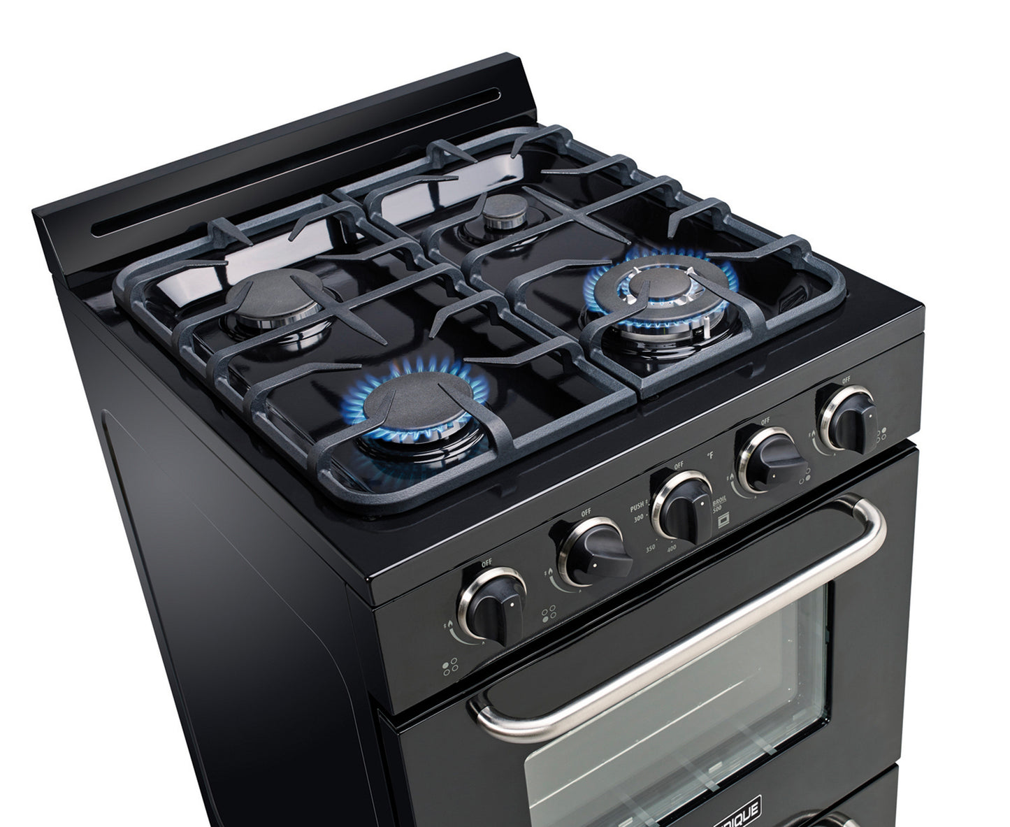 Off-Grid by Unique 24” Propane Range (Battery Ignition) (Black)