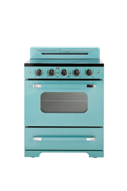 Unique 30' Classic Retro Ocean Mist Turquoise Electric Glass top Range