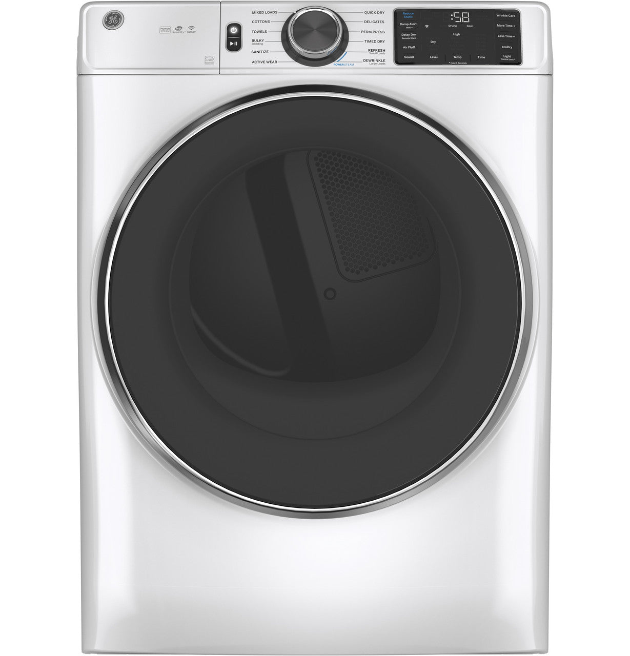 GE® 7.8 cu. ft. Capacity Smart Front Load Electric Dryer with Steam and Sanitize Cycle