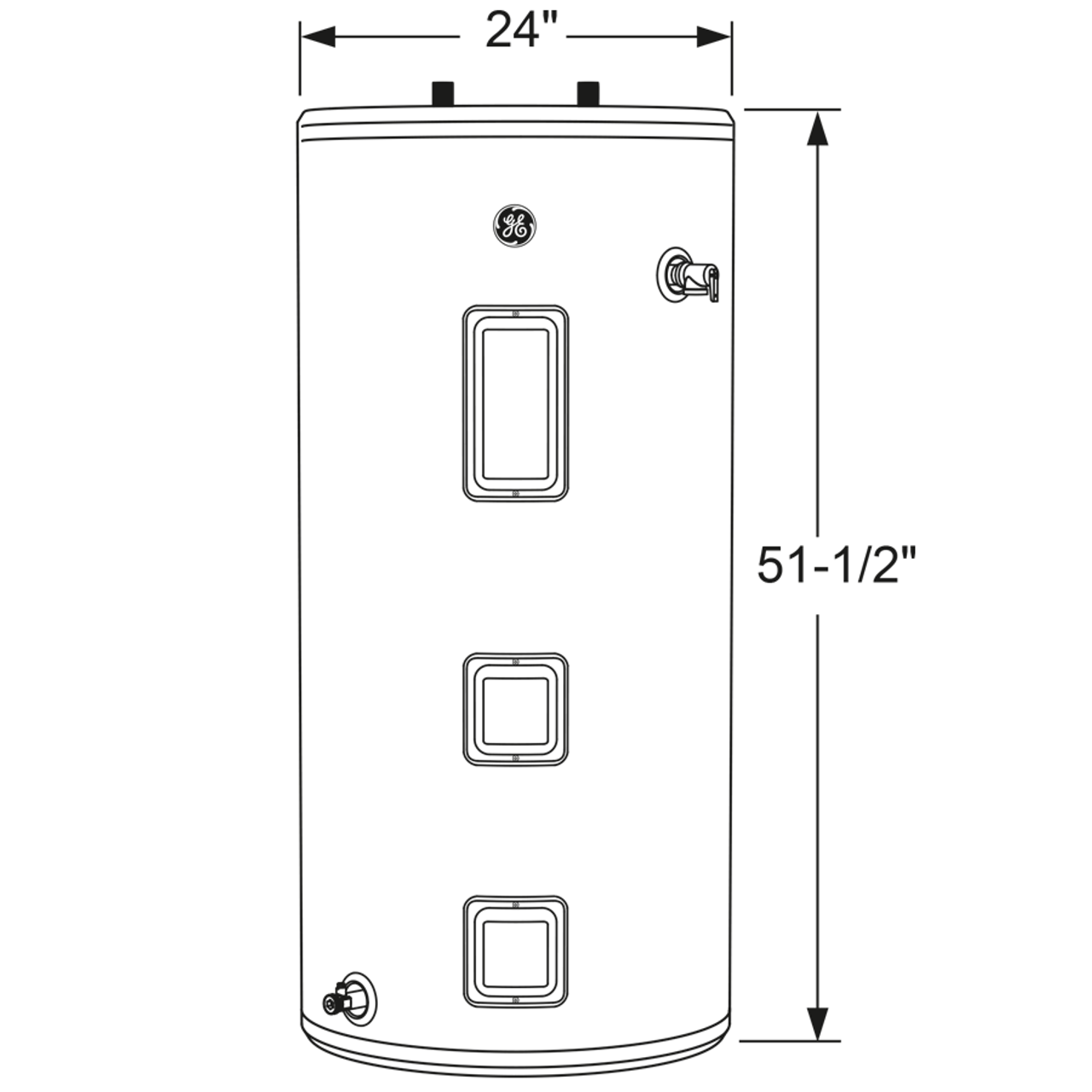 GE® 50 Gallon Short Electric Water Heater