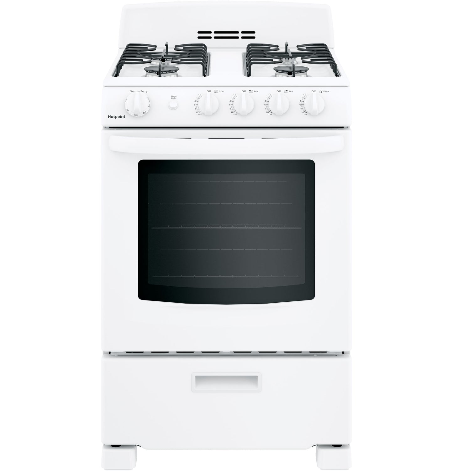 Hotpoint® 24" Front-Control Free-Standing Gas Range
