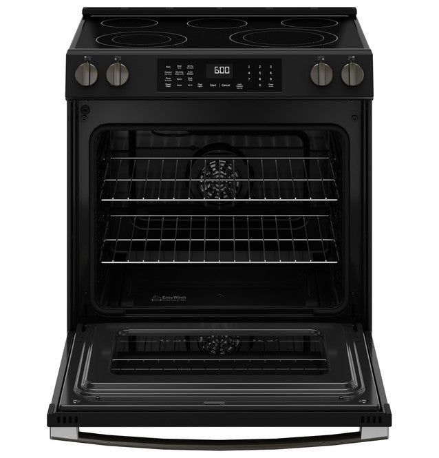 GE® ENERGY STAR® 30" Slide-In Electric Convection Range with No Preheat Air Fry and EasyWash™ Oven Tray