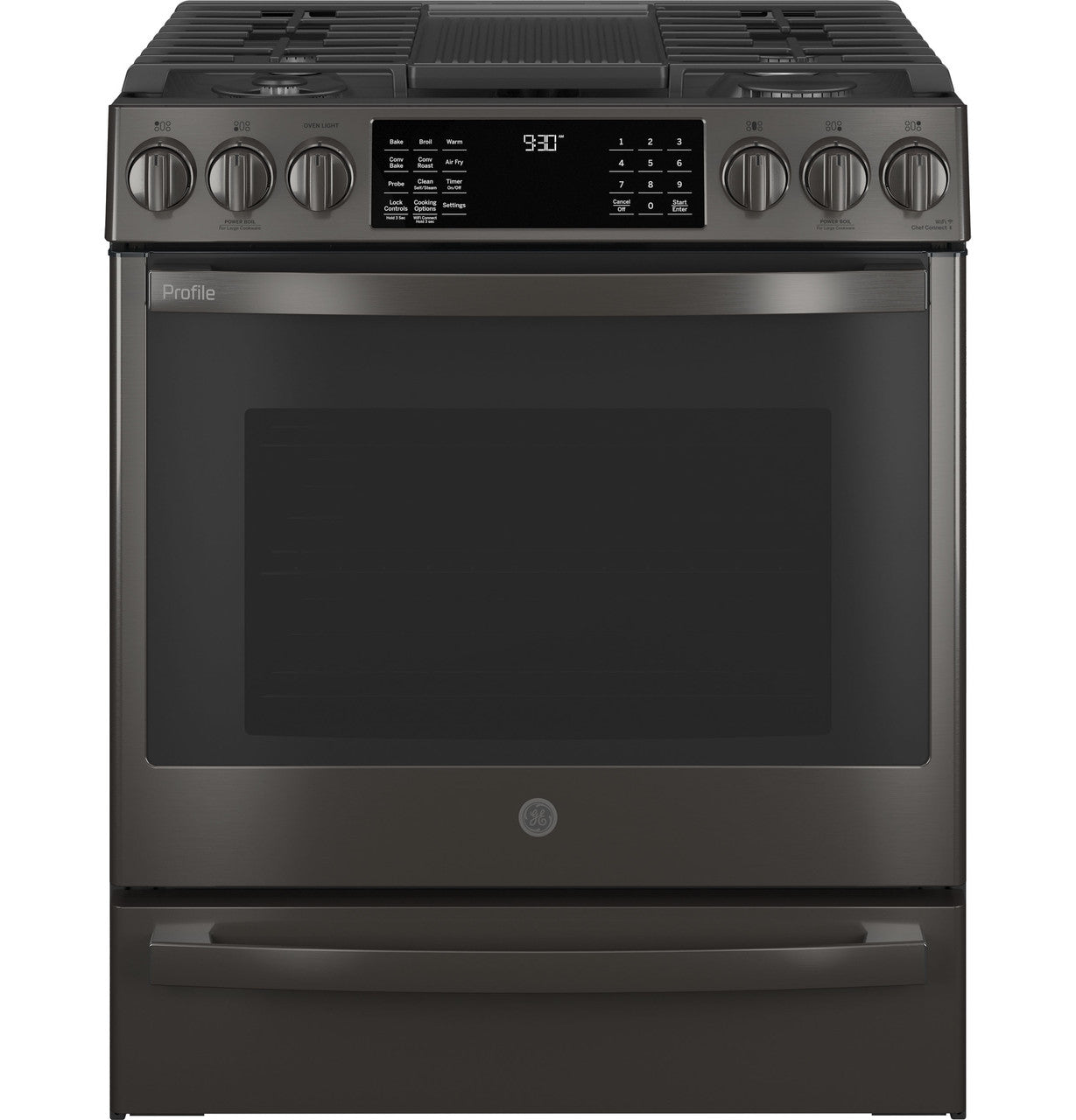 GE Profile™ 30" Smart Slide-In Front-Control Gas Range with No Preheat Air Fry