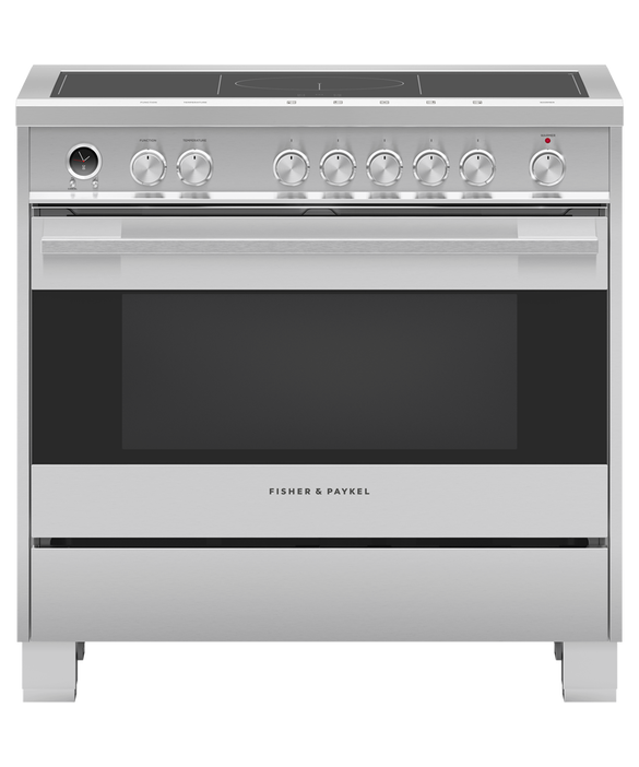 Induction Range, 36", 5 Zones with SmartZone, Self-cleaning