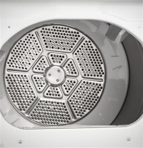 GE® 7.4 cu. ft. Capacity aluminized alloy drum Electric Dryer with Sanitize Cycle and Sensor Dry