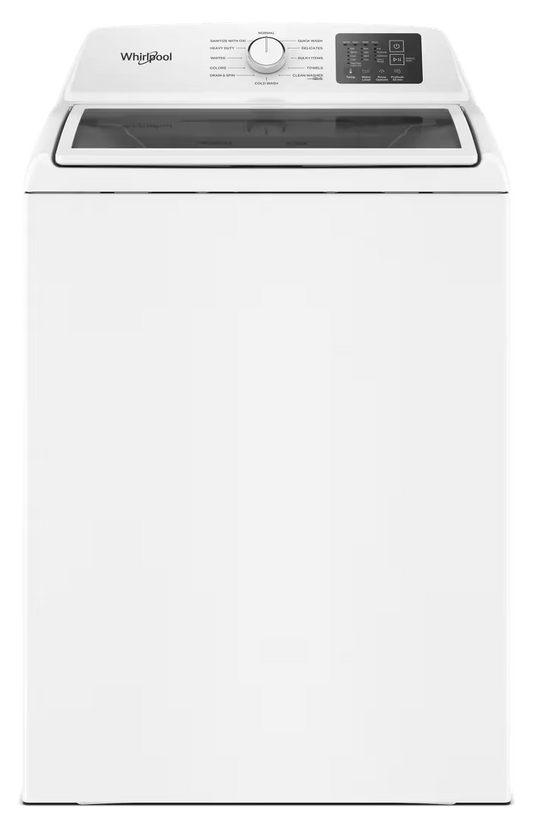 4.3 Cu. Ft. Whirlpool® Top Load Impeller Washer with Quick Wash Cycle and Soft Close Glass Lid