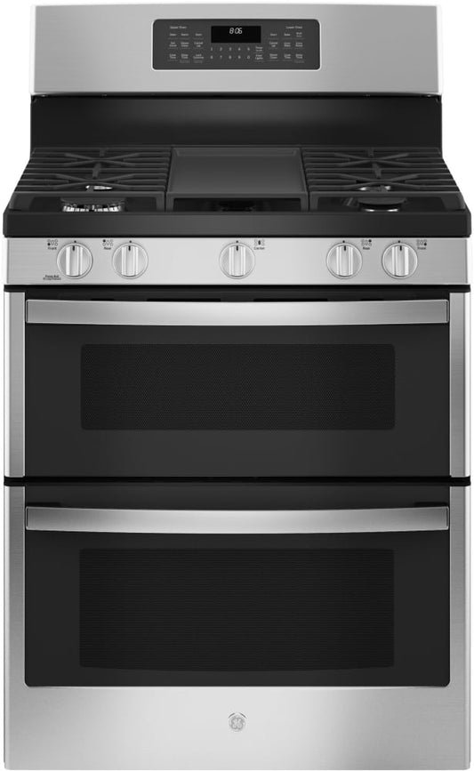 GE® 30" Free-Standing Gas Double Oven Convection Range