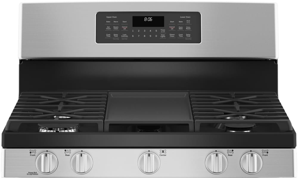 GE® 30" Free-Standing Gas Double Oven Convection Range