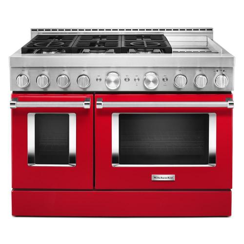 KitchenAid® 48'' Smart Commercial-Style Gas Range with Griddle